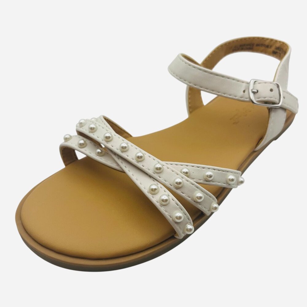 Cat & Jack Ivory Pearl Strap Girls' Sandals